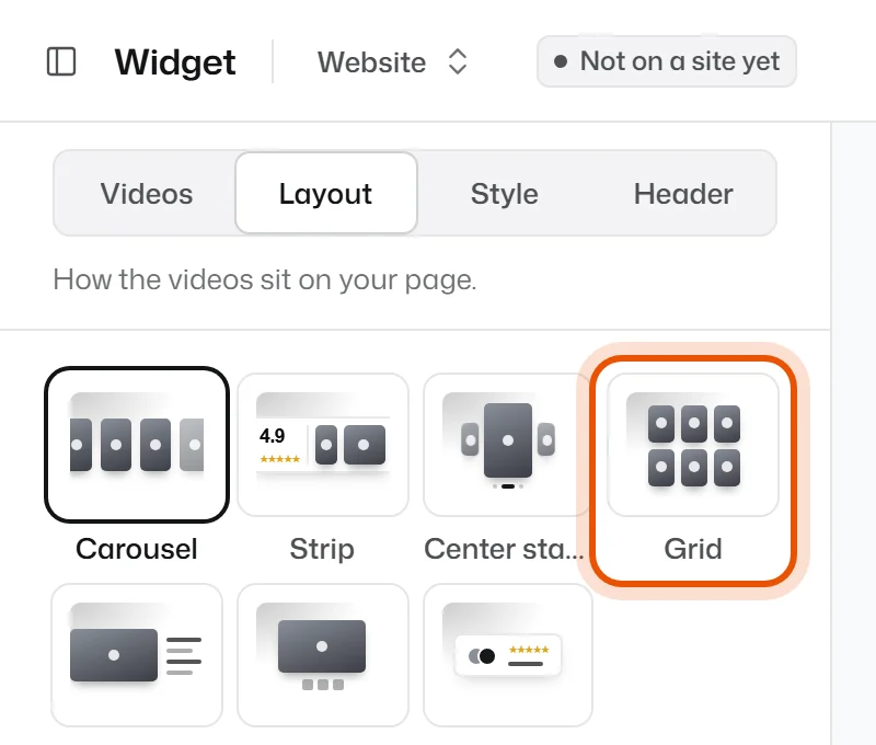 Choosing a layout